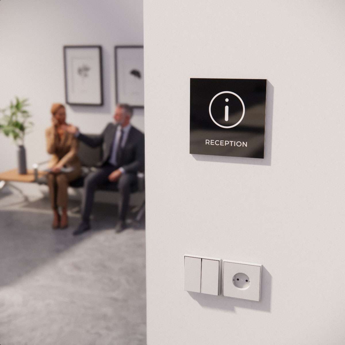 Hänvisningsskylt - Reception - Nosico