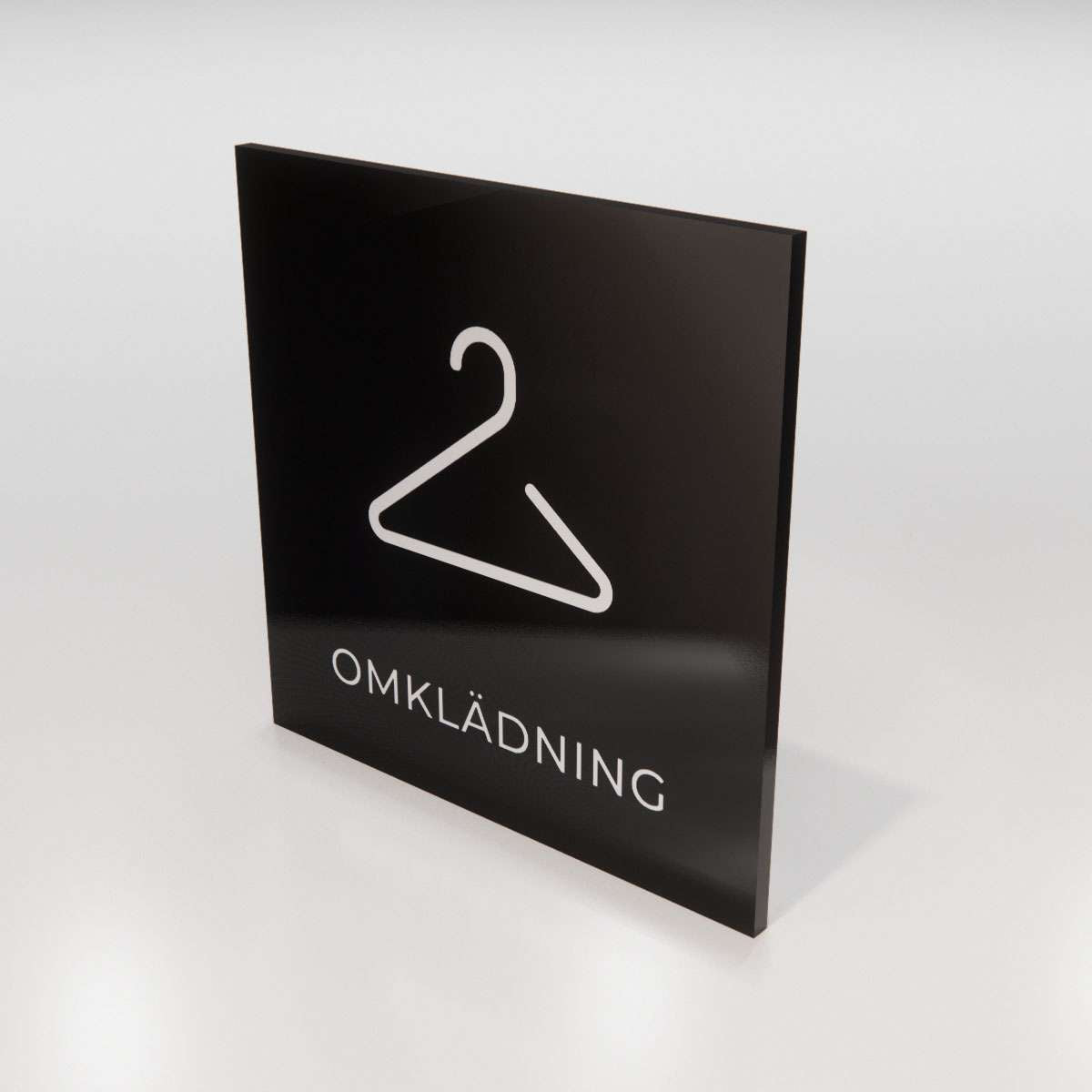 Hänvisningsskylt - Omklädning - Nosico