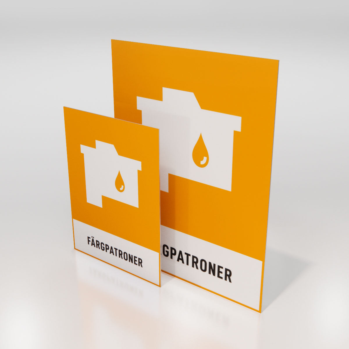 Återvinningsskylt - Färgpatroner - Nosico