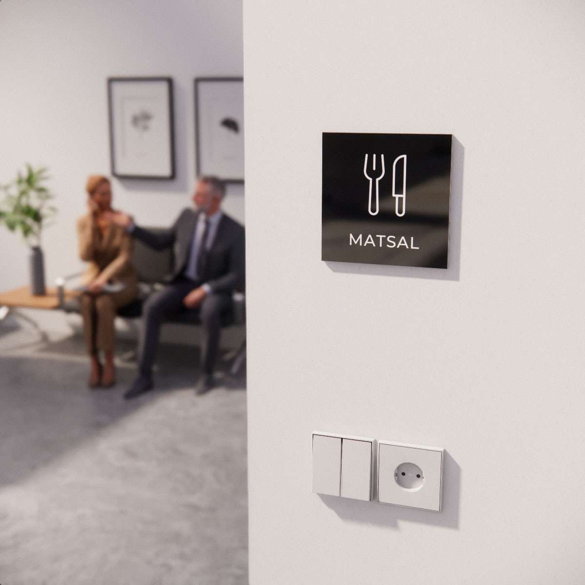 Hänvisningsskylt - Matsal - Nosico