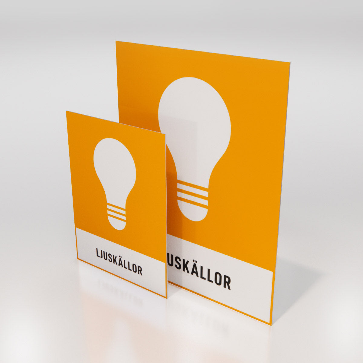 Återvinningsskylt - Ljuskällor - Nosico