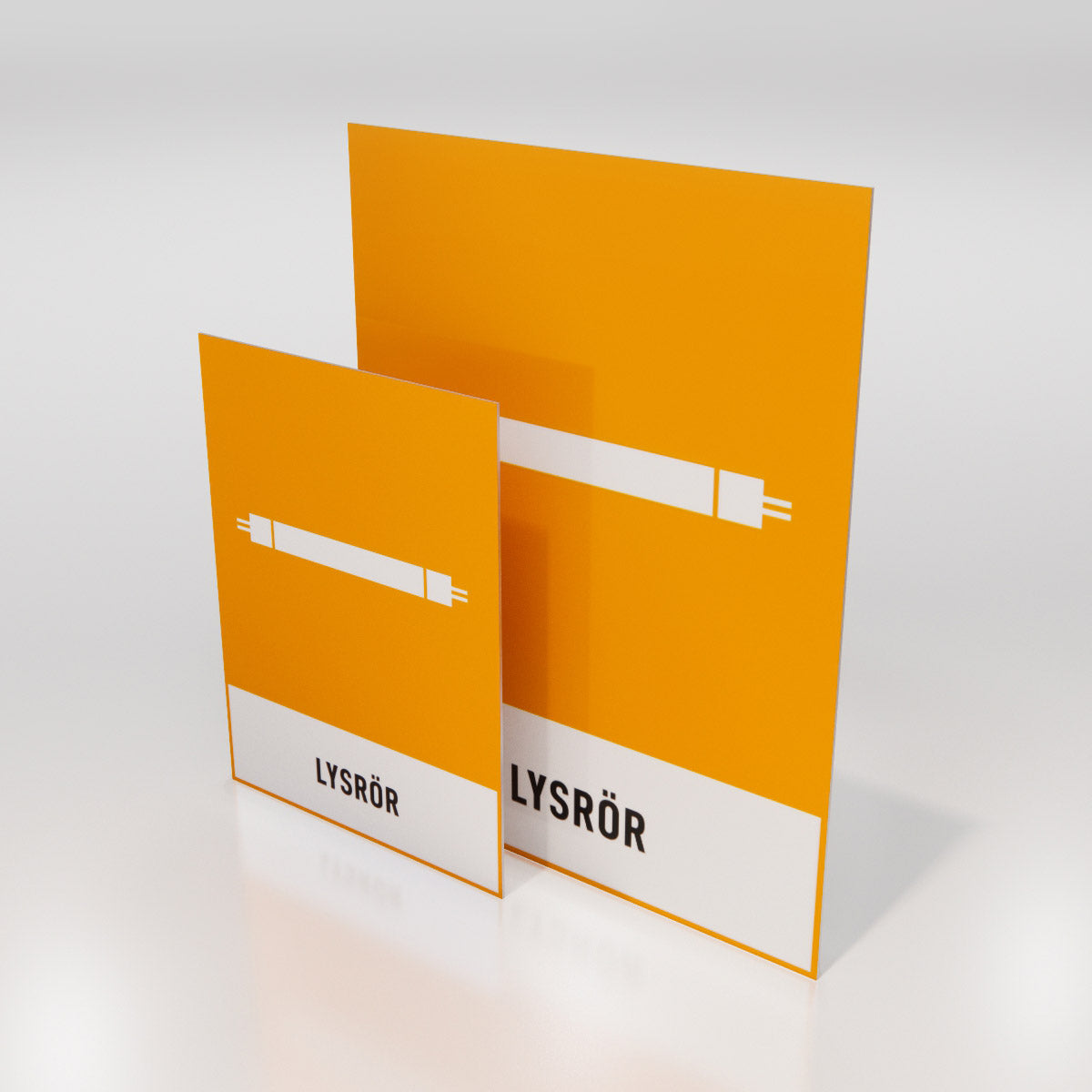 Återvinningsskylt - Lysrör - Nosico