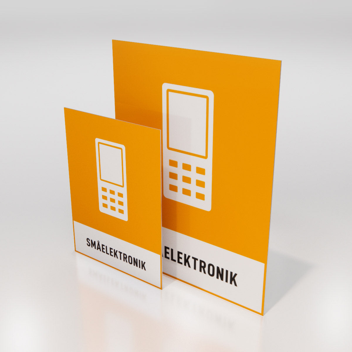 Återvinningsskylt - Småelektronik - Nosico