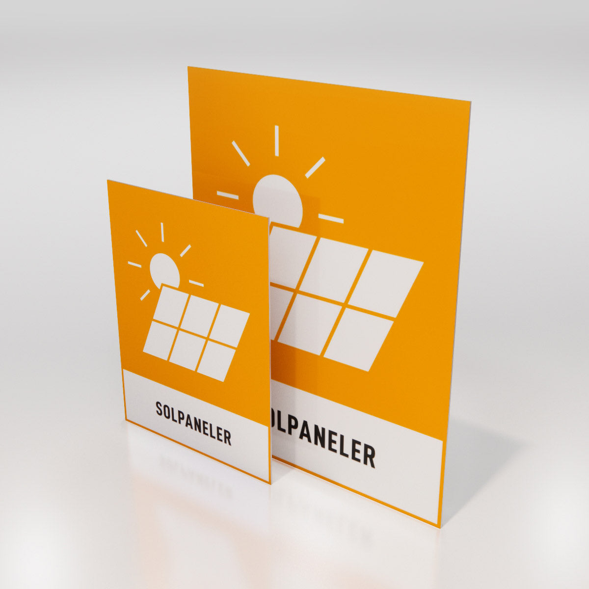 Återvinningsskylt - Solpaneler - Nosico