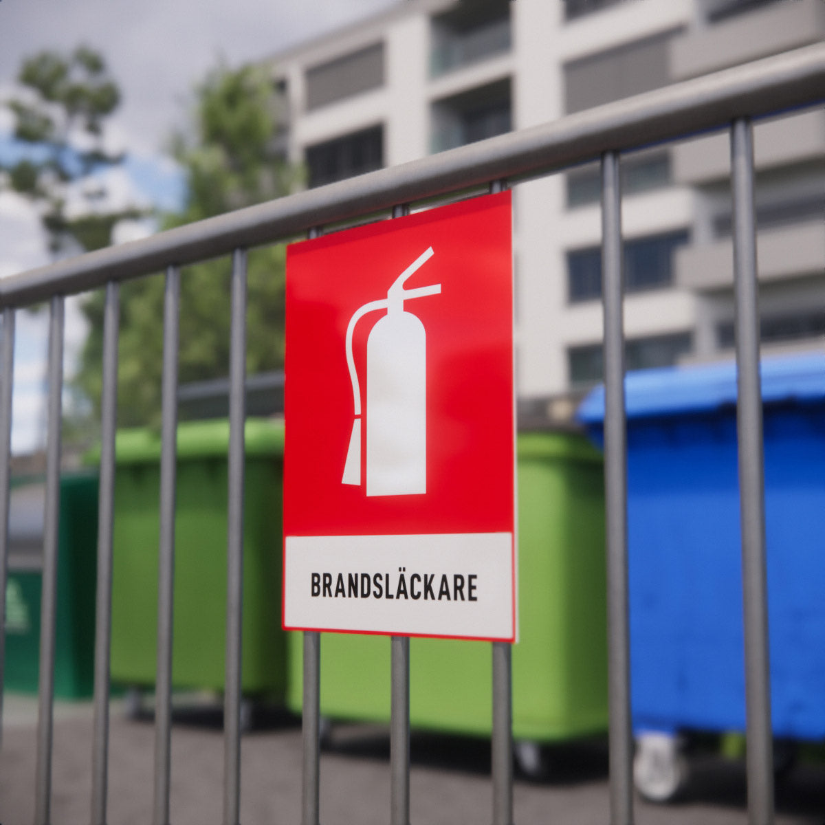 Återvinningsskylt - Brandsläckare - Nosico