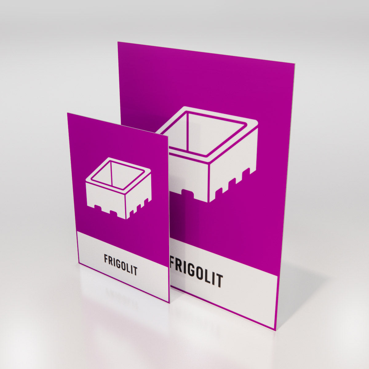 Återvinningsskylt - Frigolit - Nosico