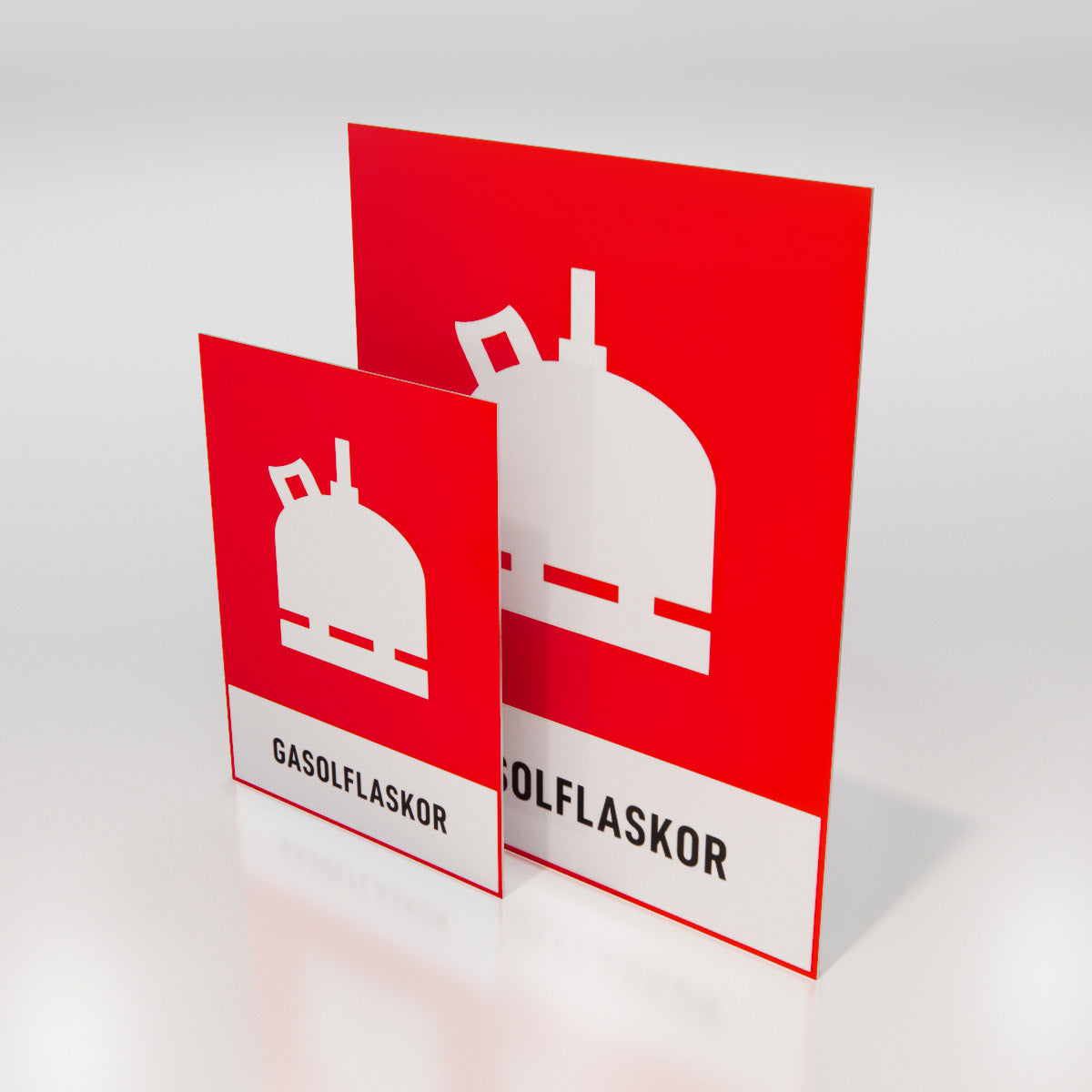 Återvinningsskylt - Gasolflaskor - Nosico