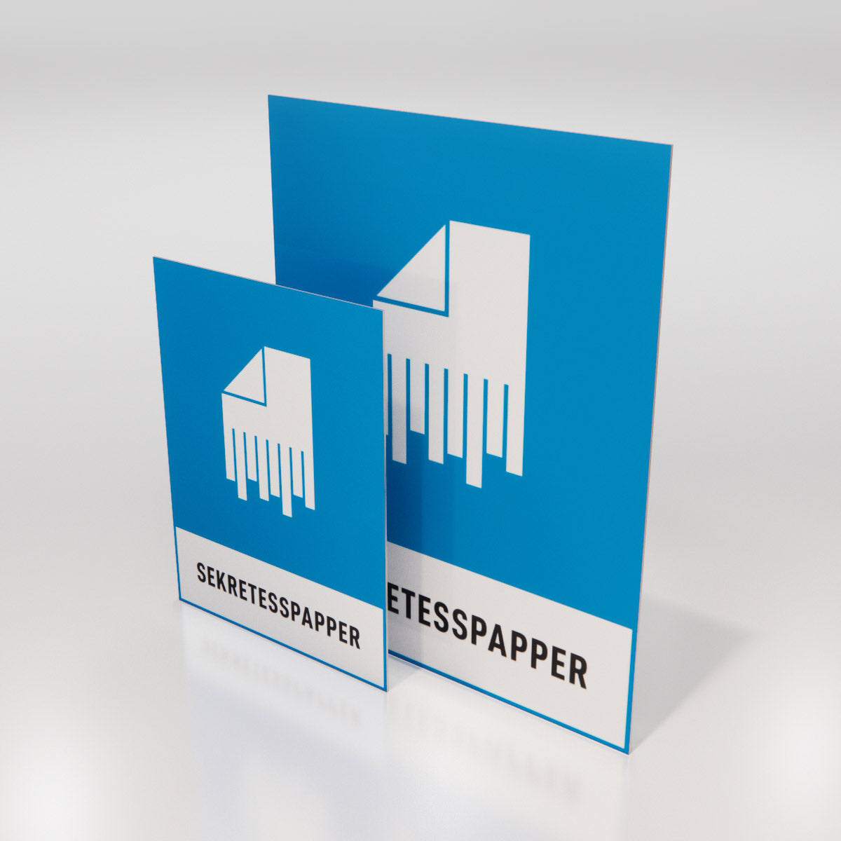 Återvinningsskylt - Sekretesspapper - Nosico