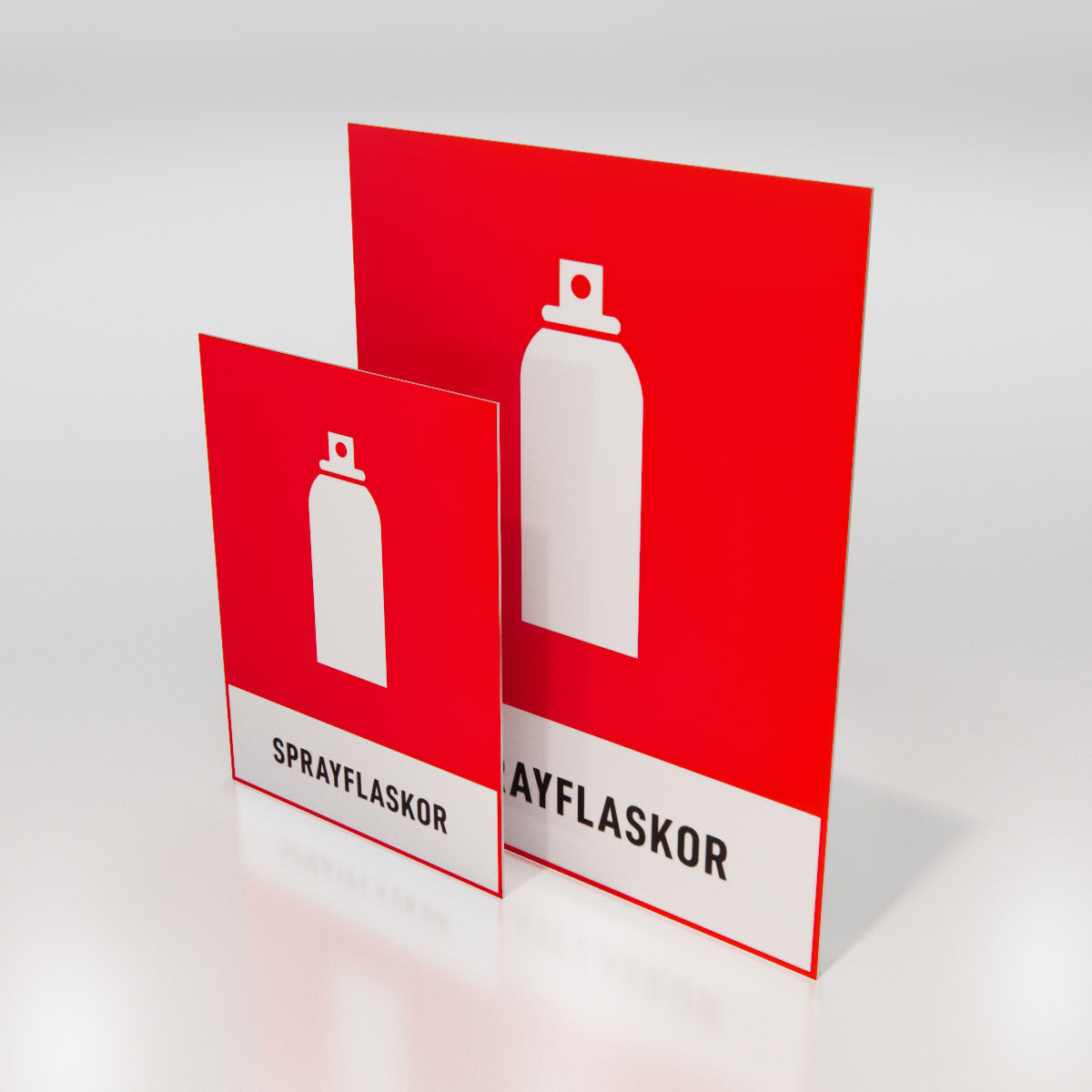 Återvinningsskylt - Sprayflaskor - Nosico