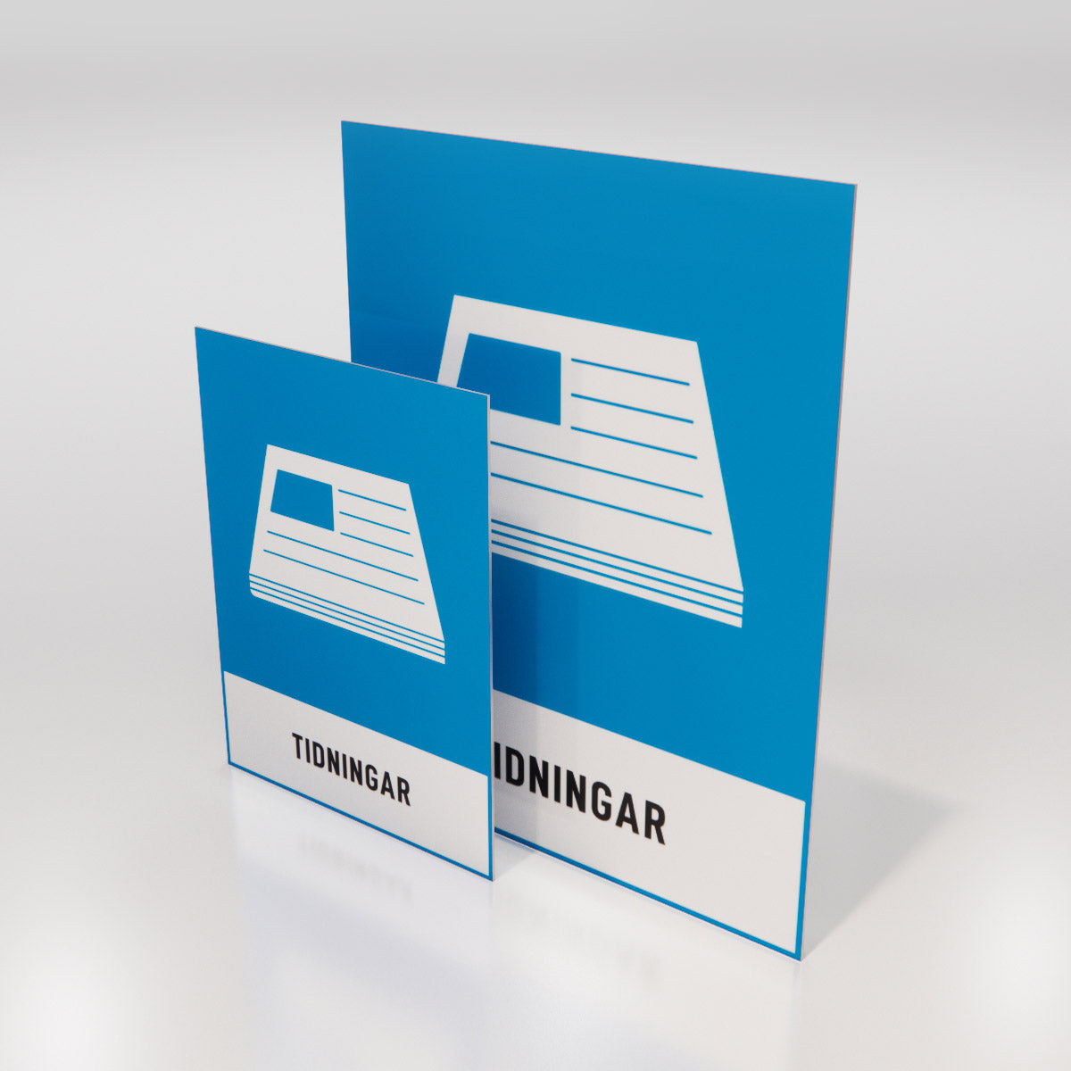 Återvinningsskylt - Tidningar - Nosico