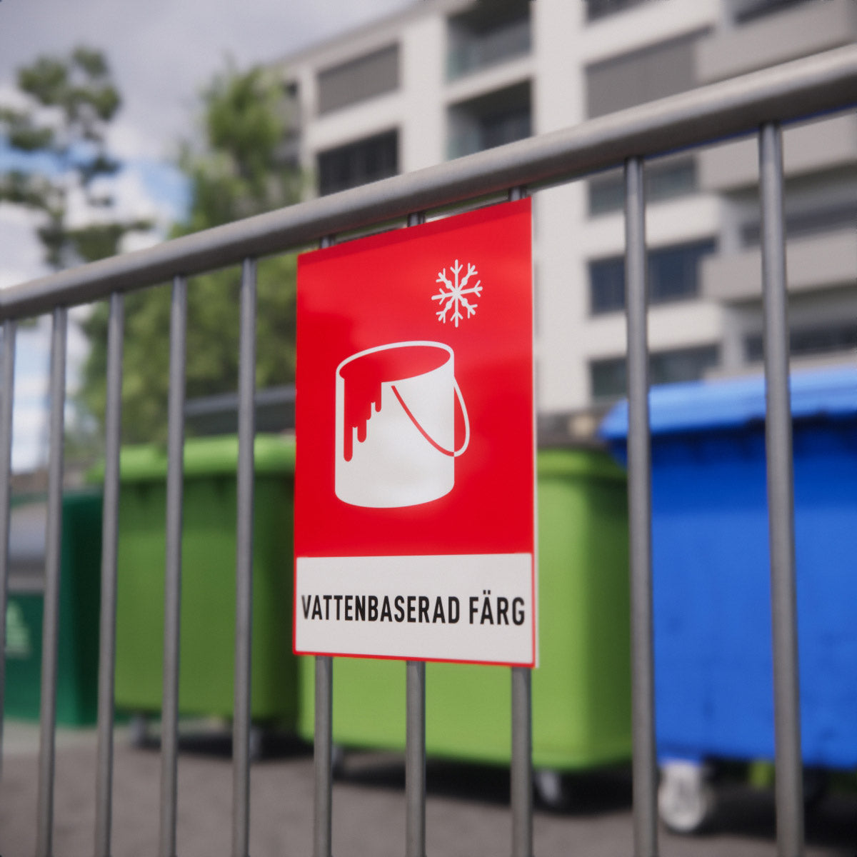 Återvinningsskylt - Vattenbaserad färg - Nosico