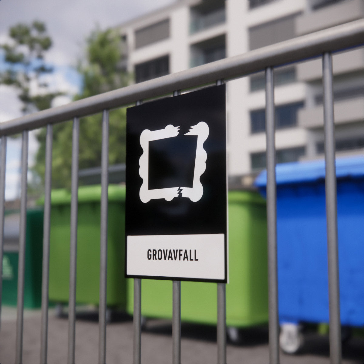 Återvinningsskylt - Grovavfall - Nosico