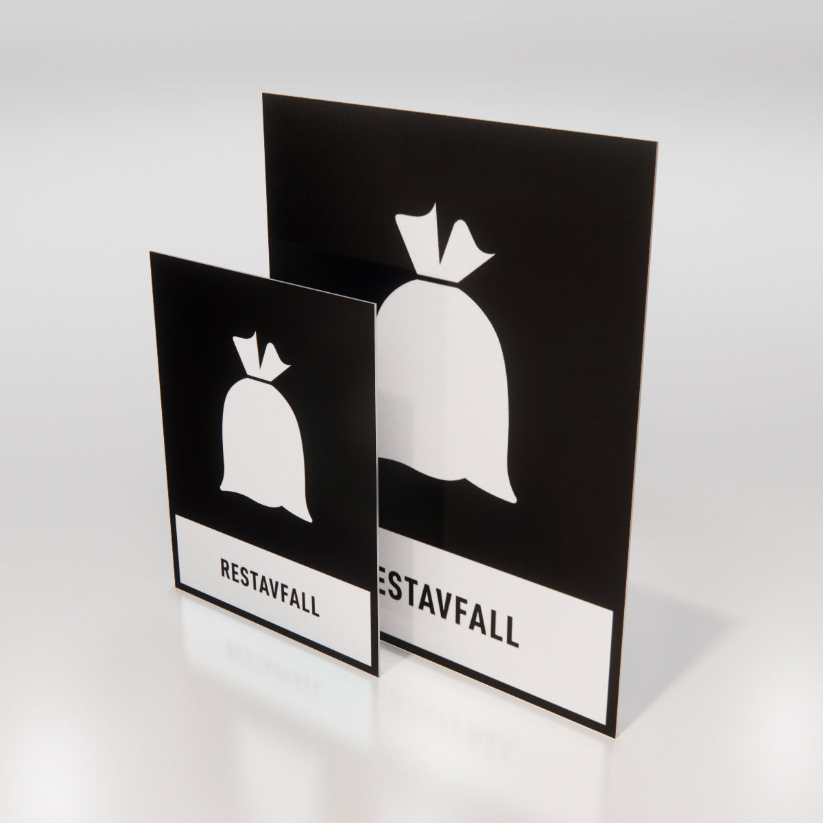 Återvinningsskylt - Restavfall - Nosico