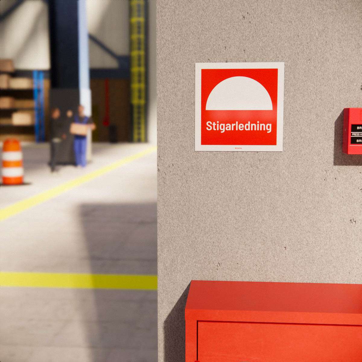 Brandskylt - Stigarledning - Nosico