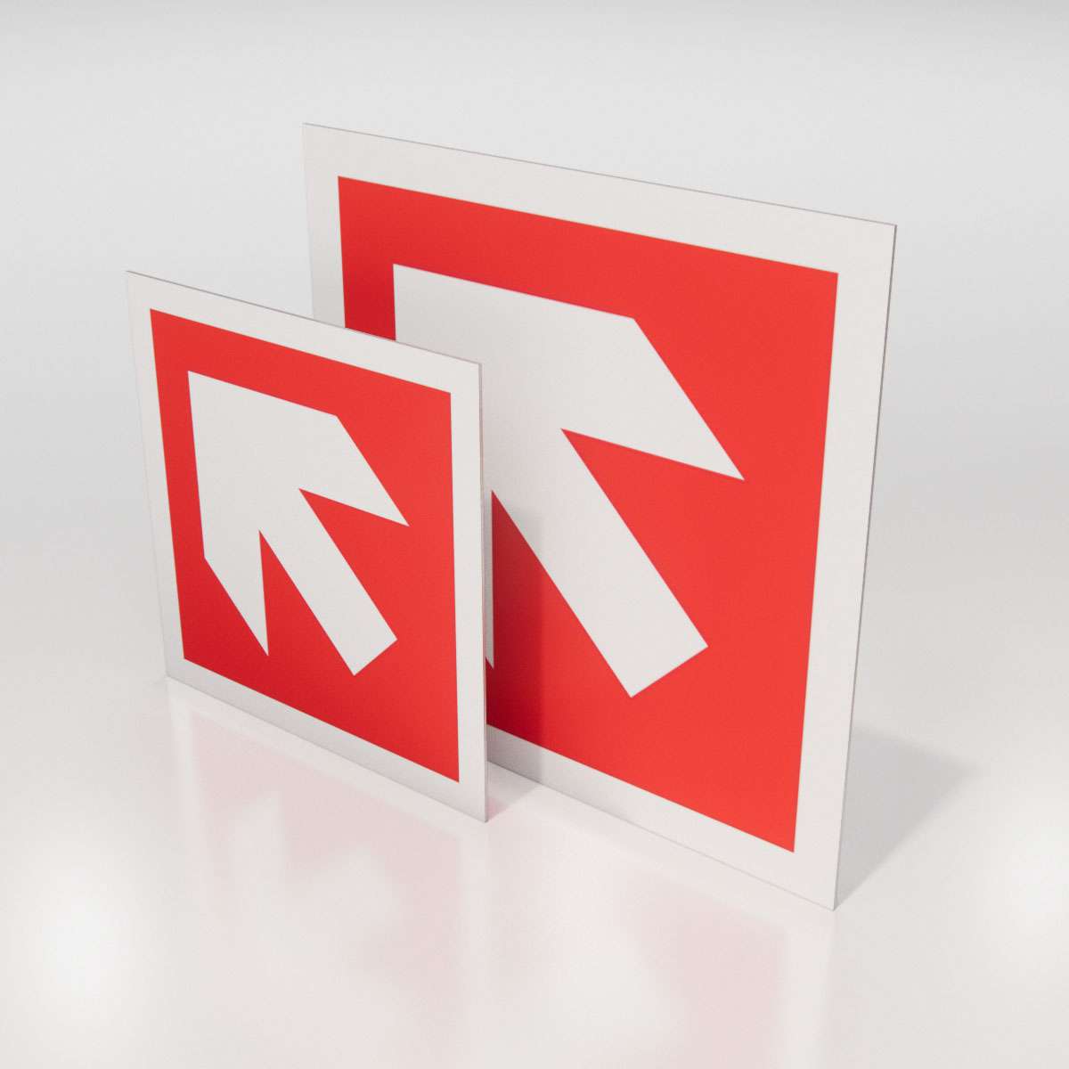 Brandskylt - Riktningspil diagonal - Nosico