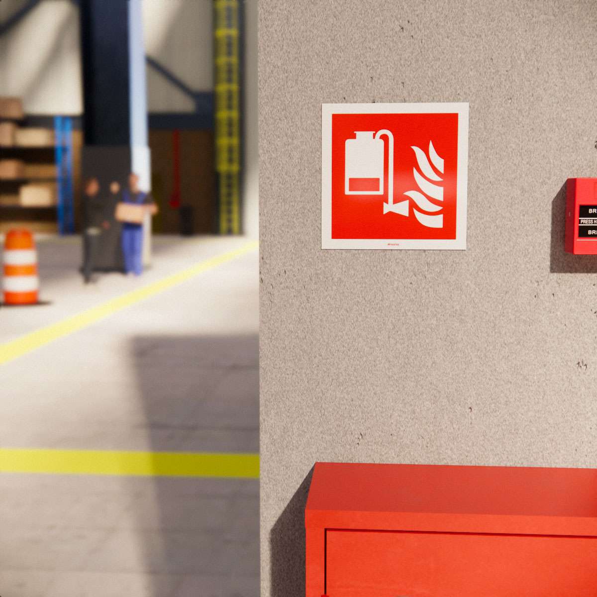 Brandskylt - Portabel skumsläckarenhet - Nosico