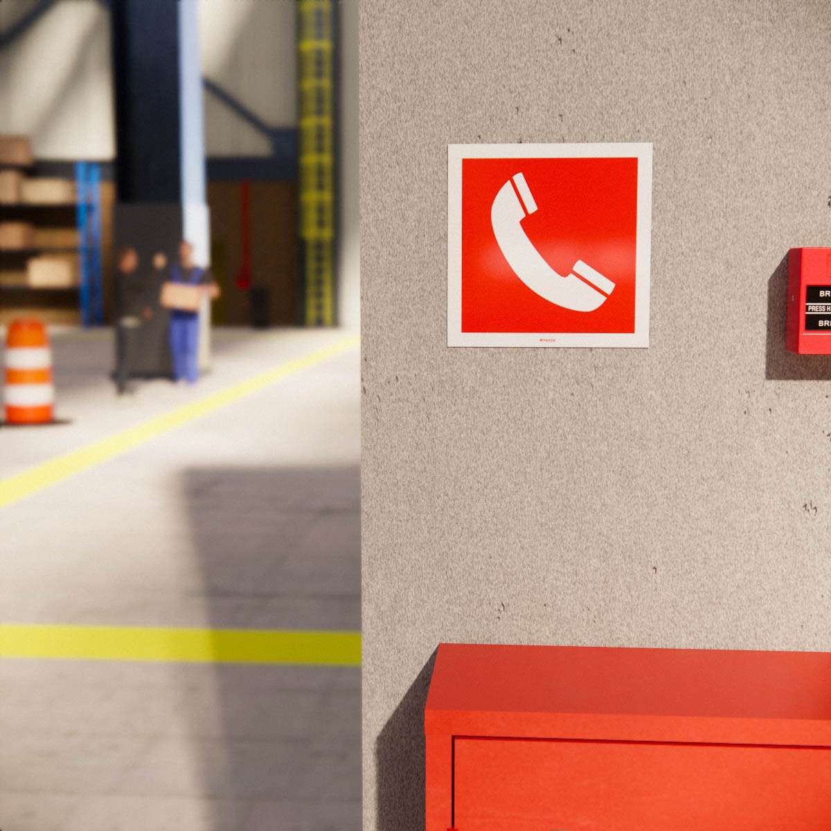 Brandskylt - Nödtelefon - Nosico