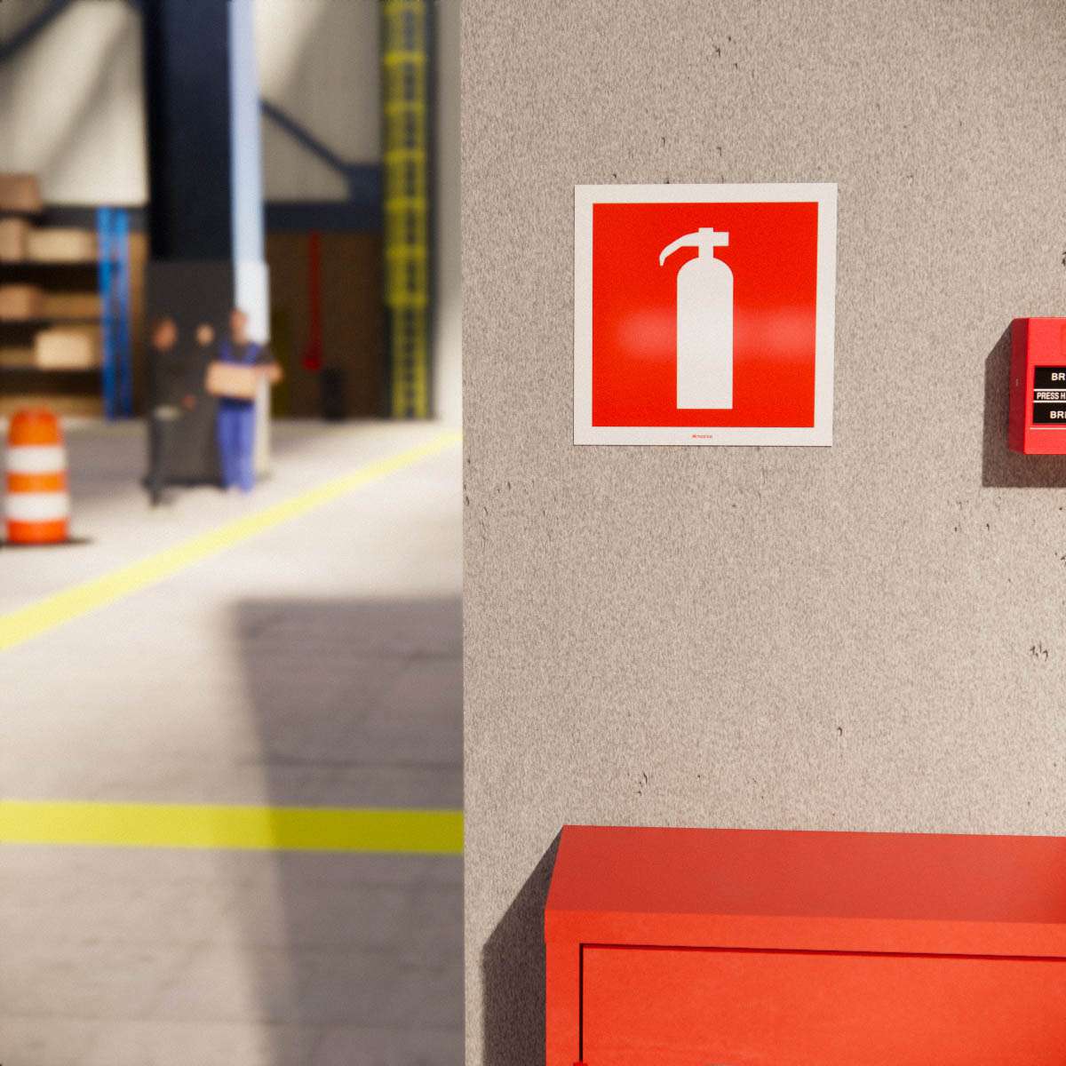 Brandskylt - Brandsläckare - Nosico