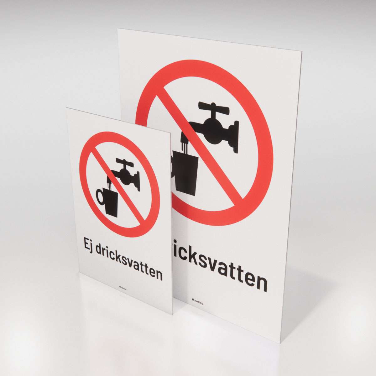 Förbudsskylt - Ej dricksvatten - Nosico