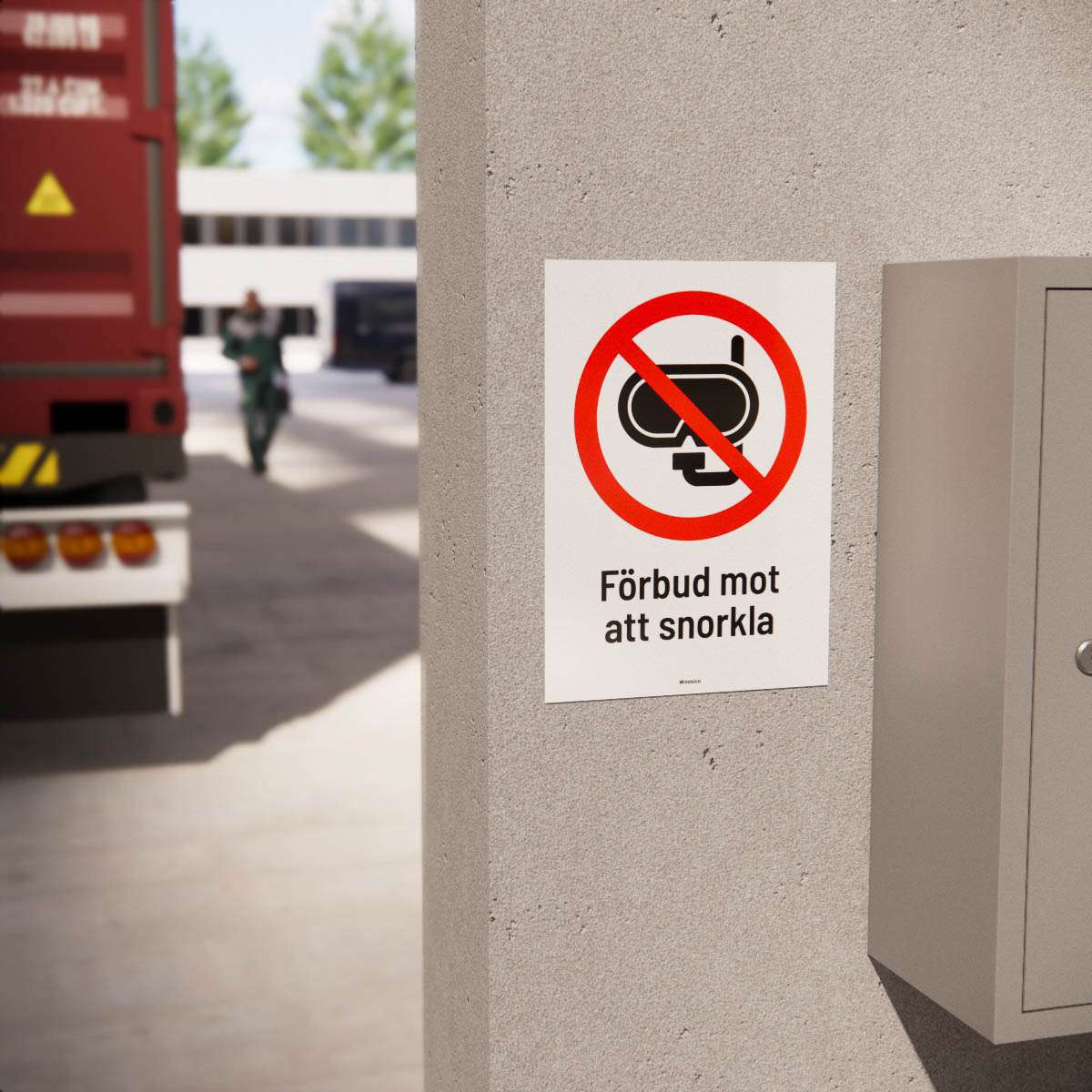 Förbudsskylt - Förbud mot att snorkla - Nosico