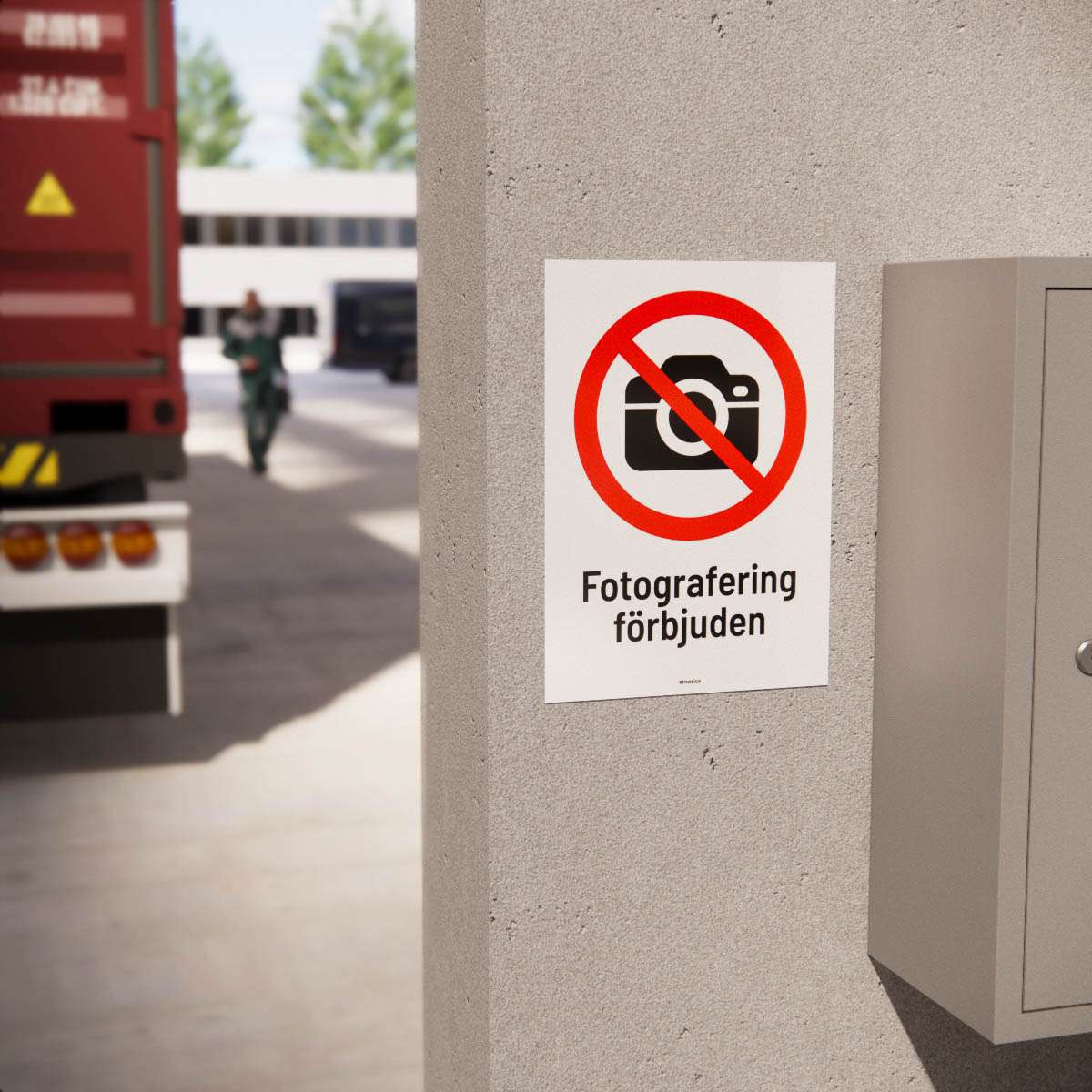 Förbudsskylt - Fotografering förbjuden - Nosico