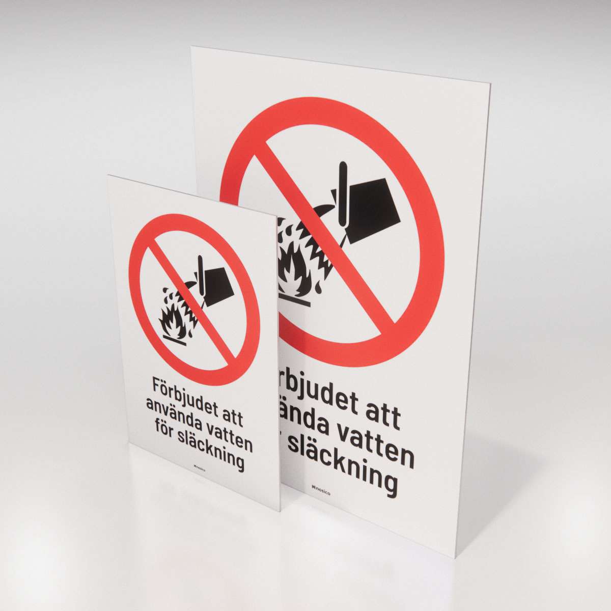 Förbudsskylt - Förbjudet att använda vatten - Nosico