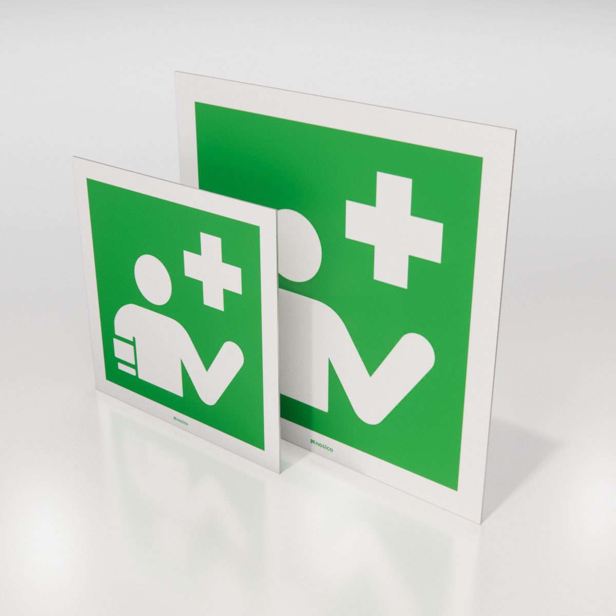 Nödskylt - Person med kunskap om Första hjälpen - Nosico