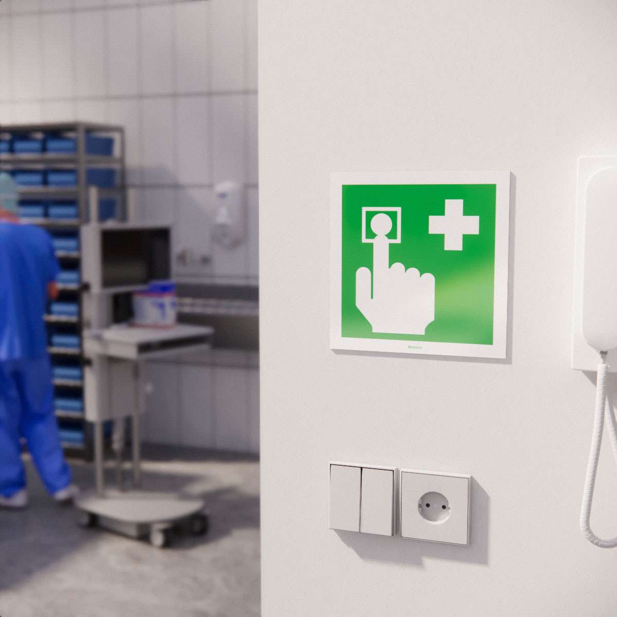 Nödskylt - Larmknapp - Nosico