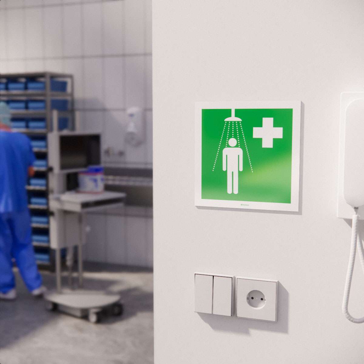 Nödskylt - Nöddusch - Nosico