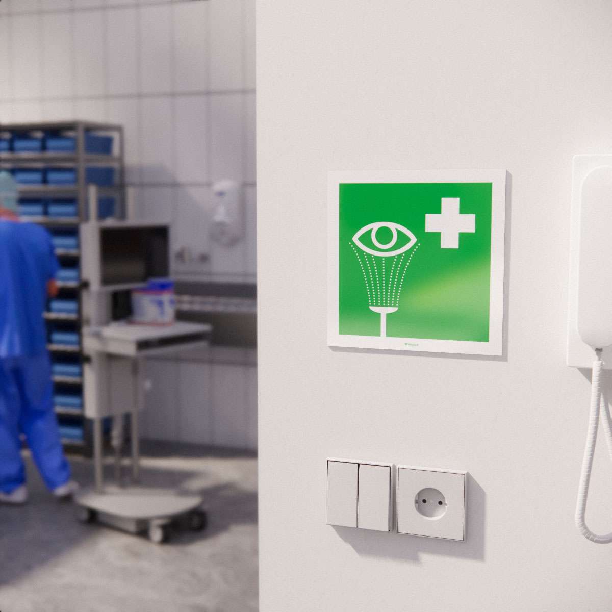 Nödskylt - Ögondusch - Nosico