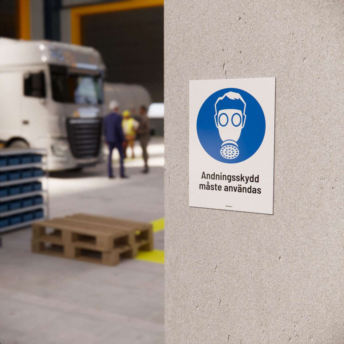 Påbudsskylt - Andningsskydd - Nosico