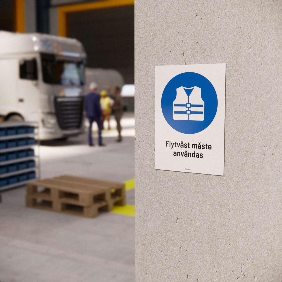 Påbudsskylt - Flytväst - Nosico