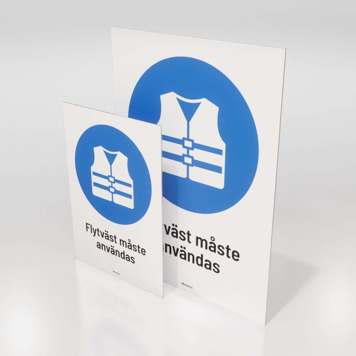 Påbudsskylt - Flytväst - Nosico