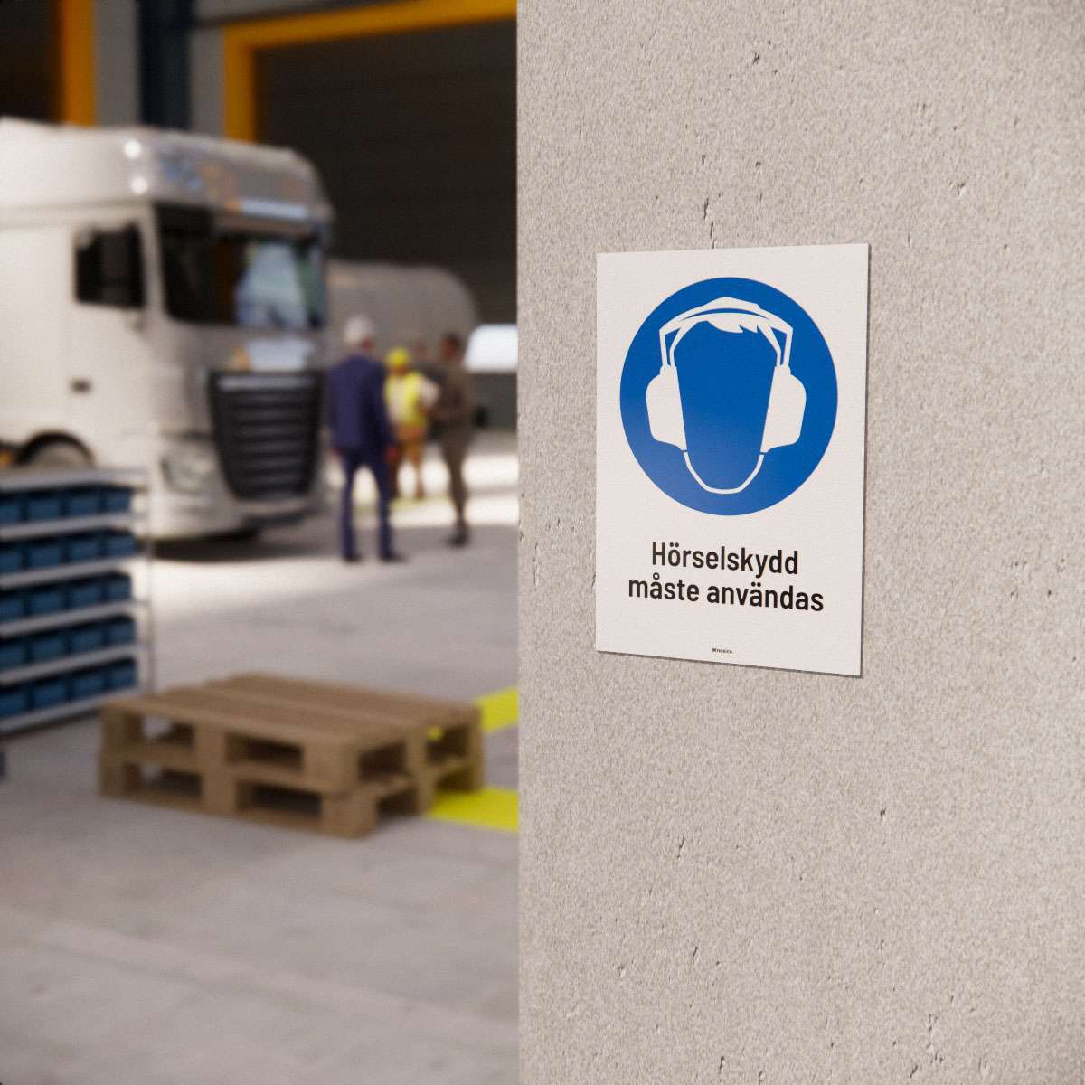 Påbudsskylt - Hörselskydd - Nosico
