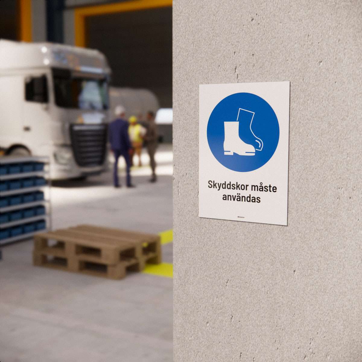 Påbudsskylt - Skyddsskor - Nosico