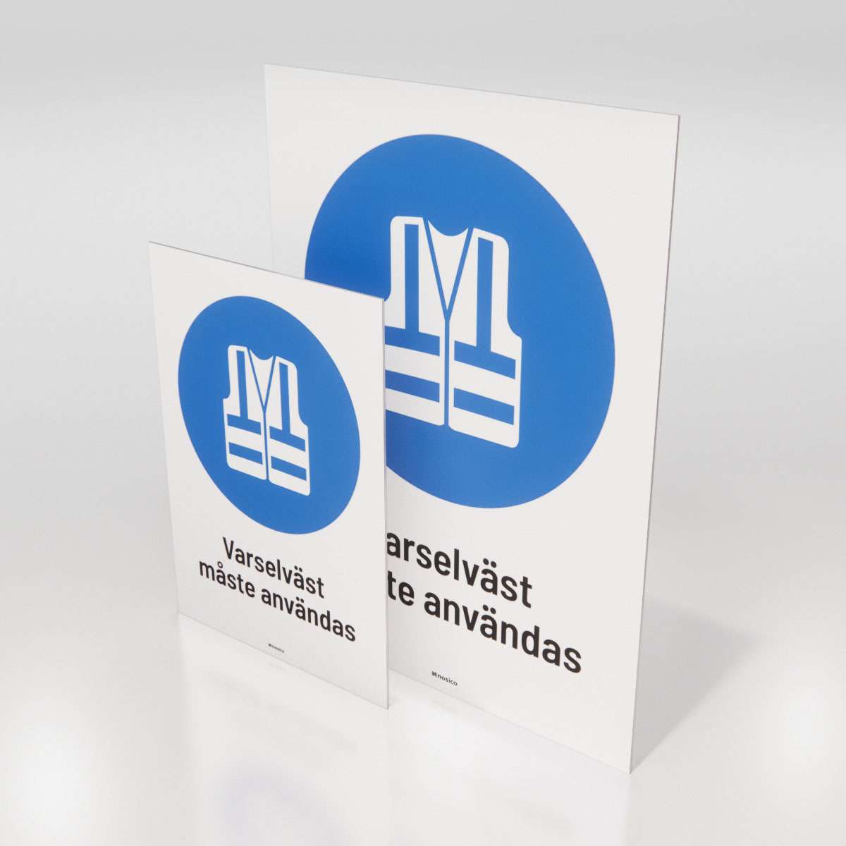 Påbudsskylt - Varselväst - Nosico