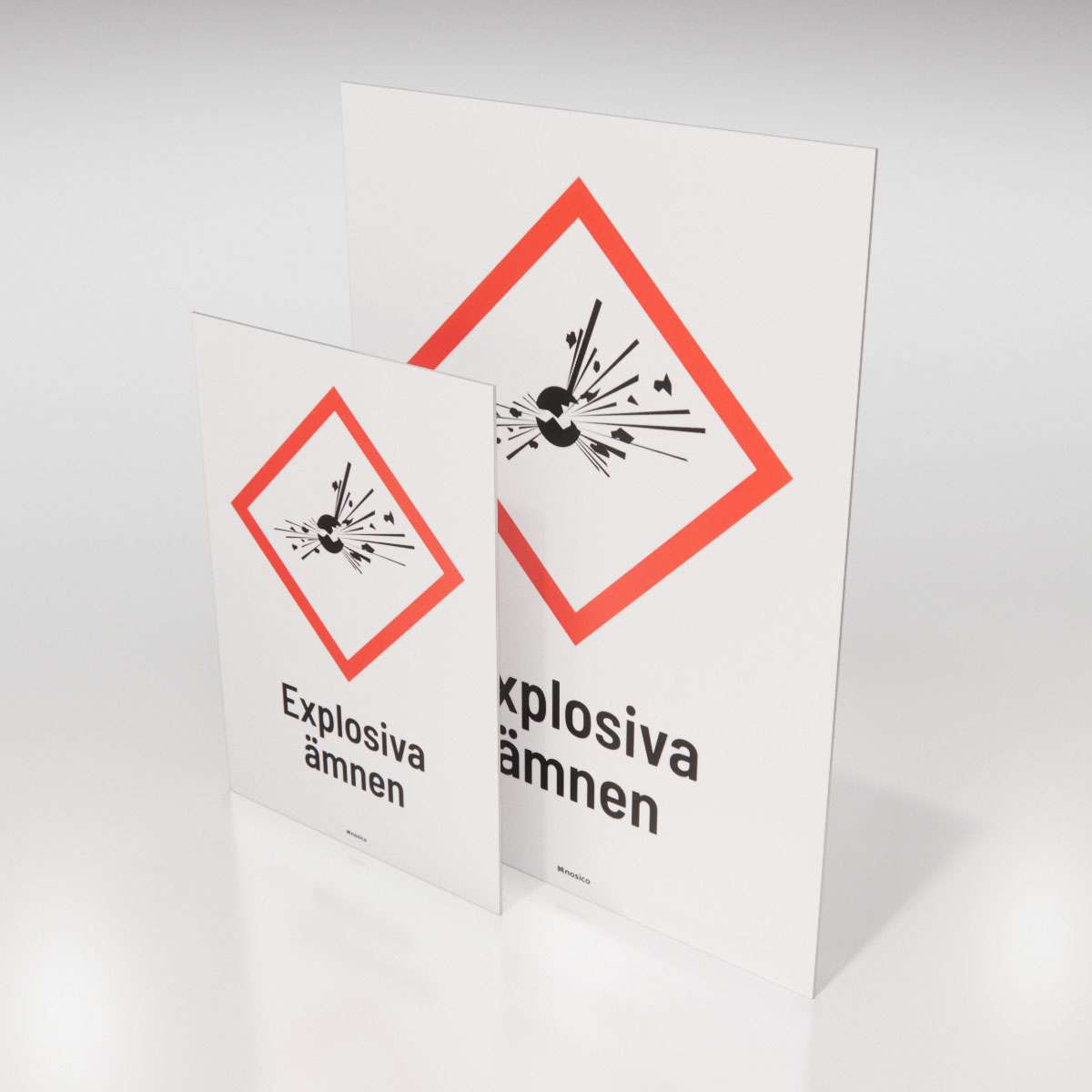 Varningsskylt - Explosiva ämnen - Nosico