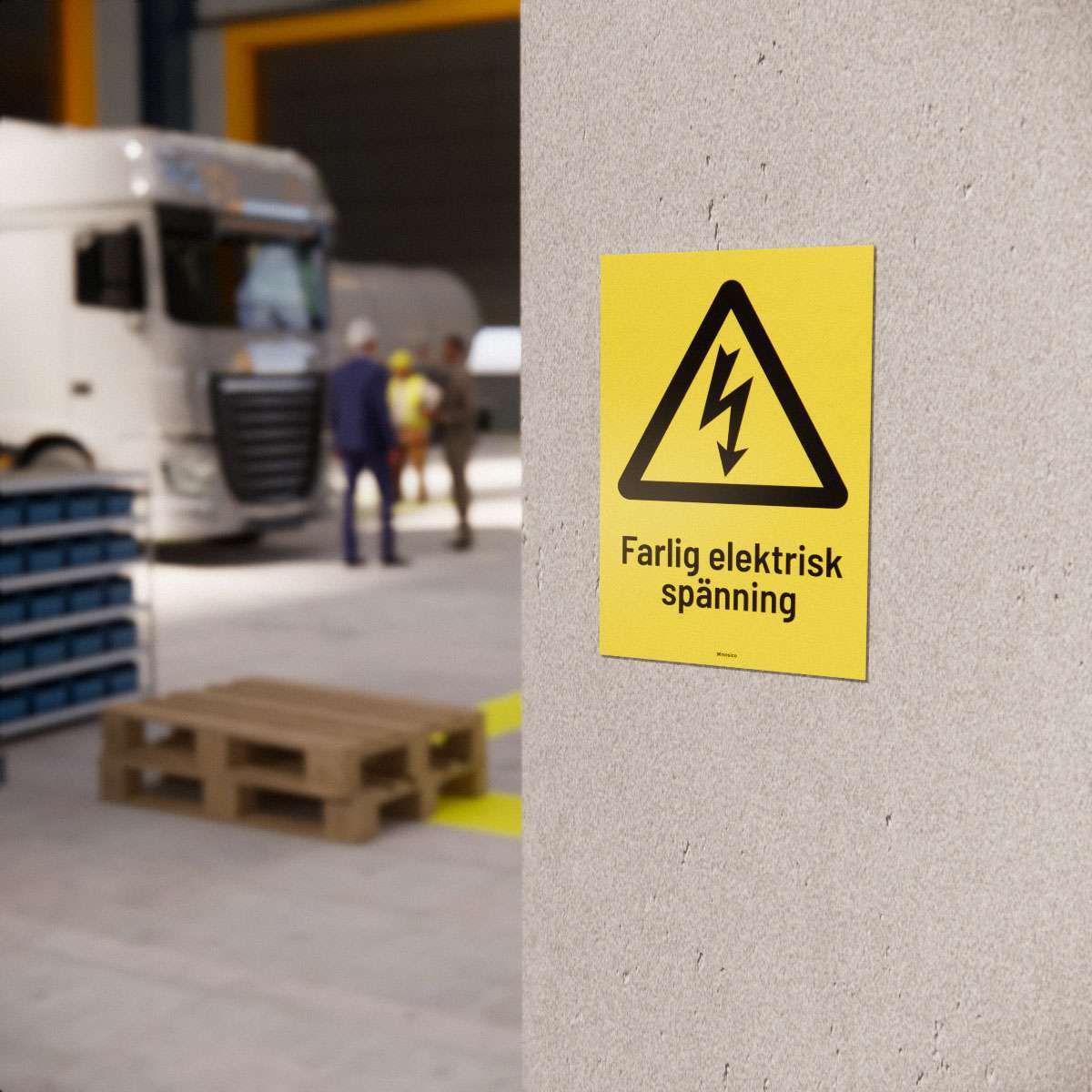 Varningsskylt - Elektrisk spänning - Nosico