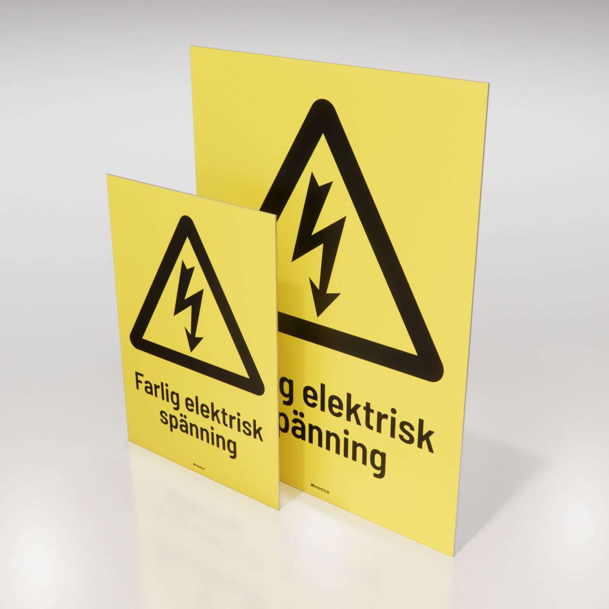 Varningsskylt - Elektrisk spänning - Nosico