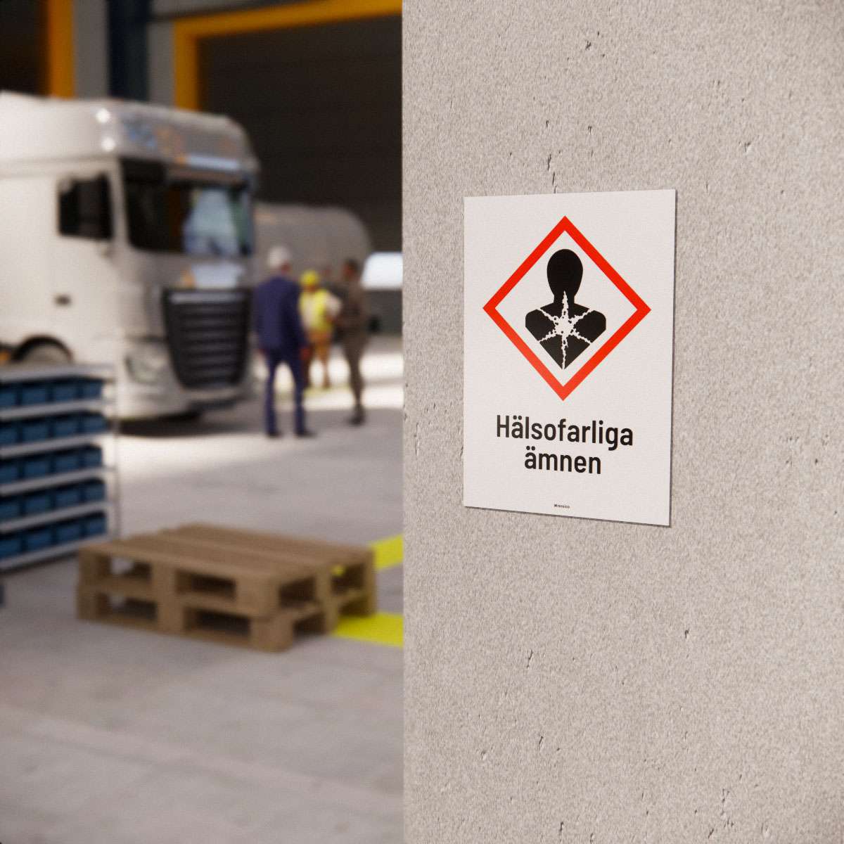 Varningsskylt - Hälsofarliga ämnen - Nosico