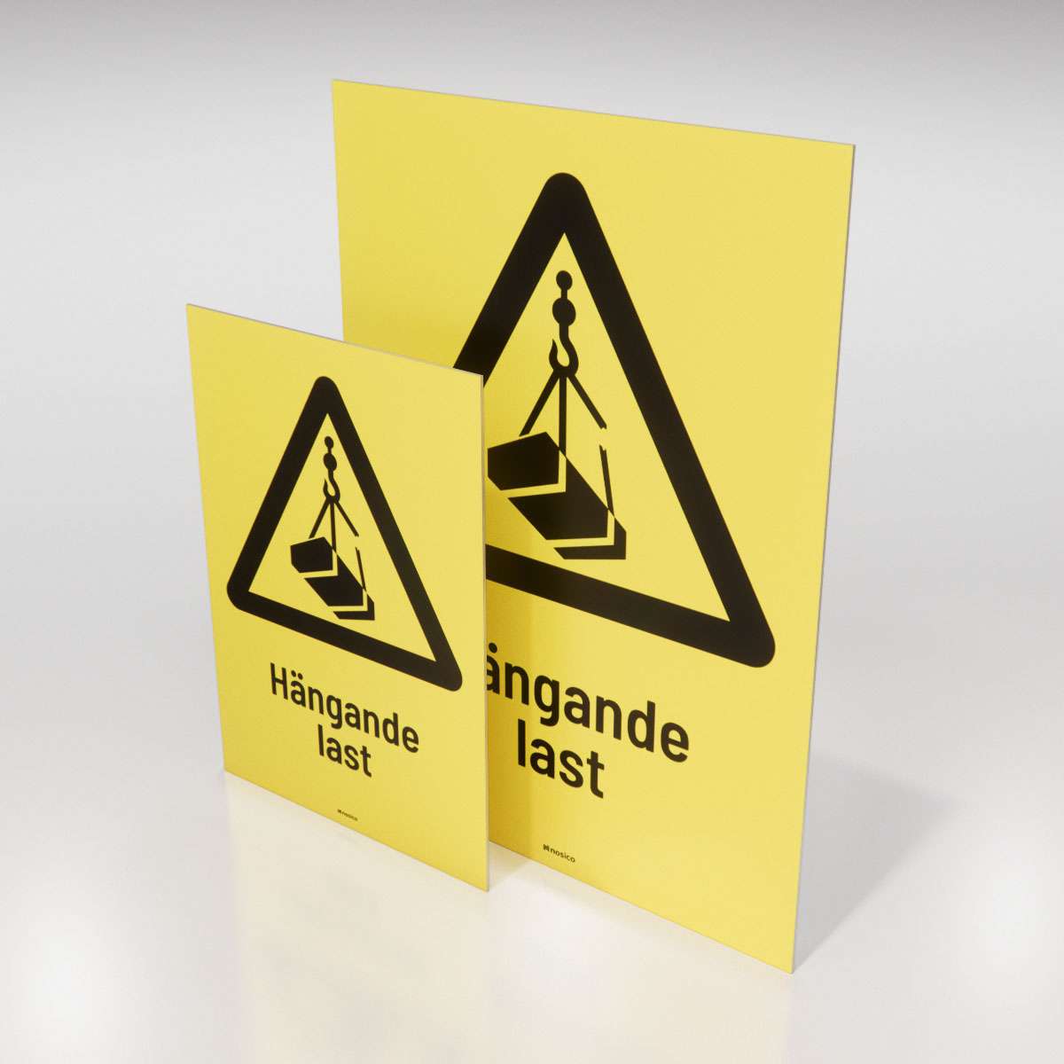Varningsskylt - Hängande last - Nosico