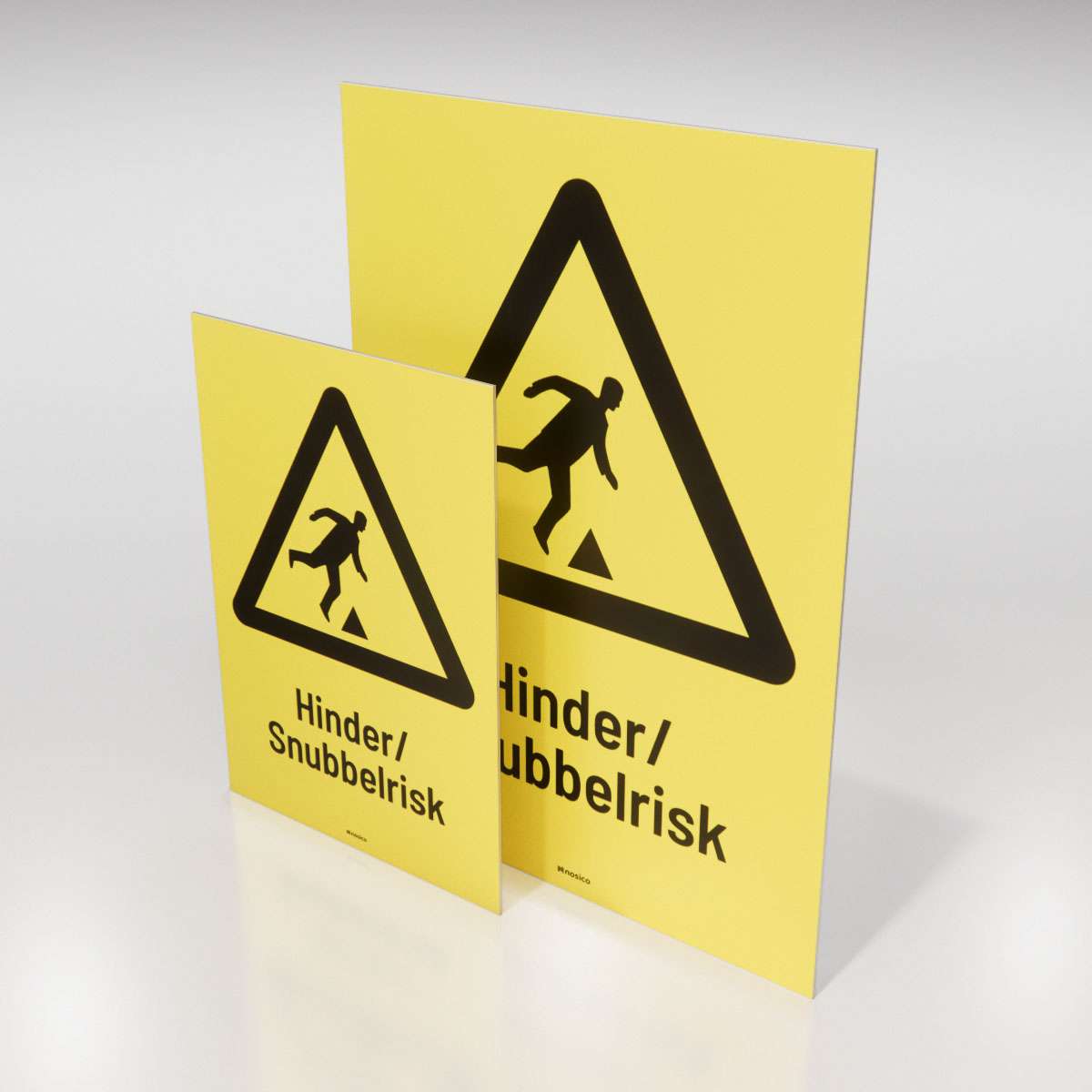 Varningsskylt - Hinder/Snubbelrisk - Nosico