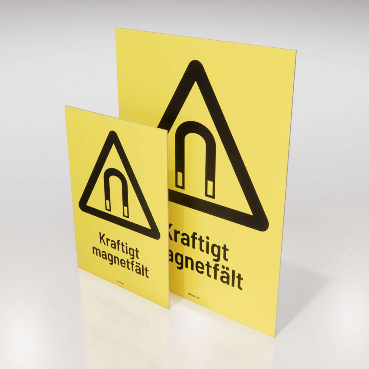 Varningsskylt - Kraftigt magnetfält - Nosico