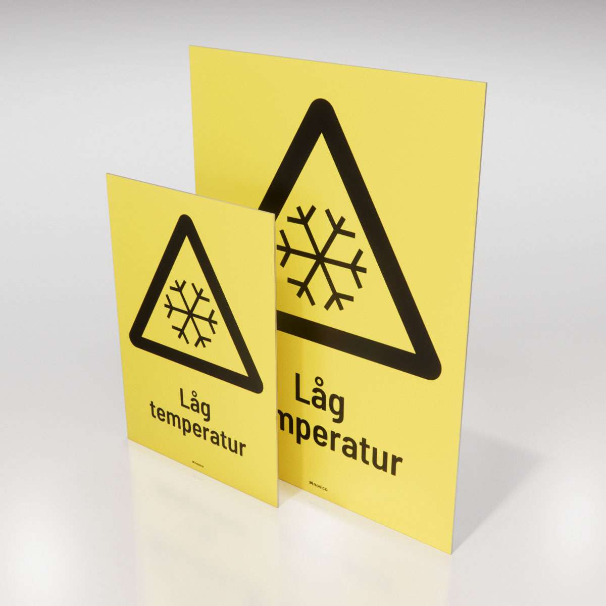 Varningsskylt - Låg temperatur - Nosico