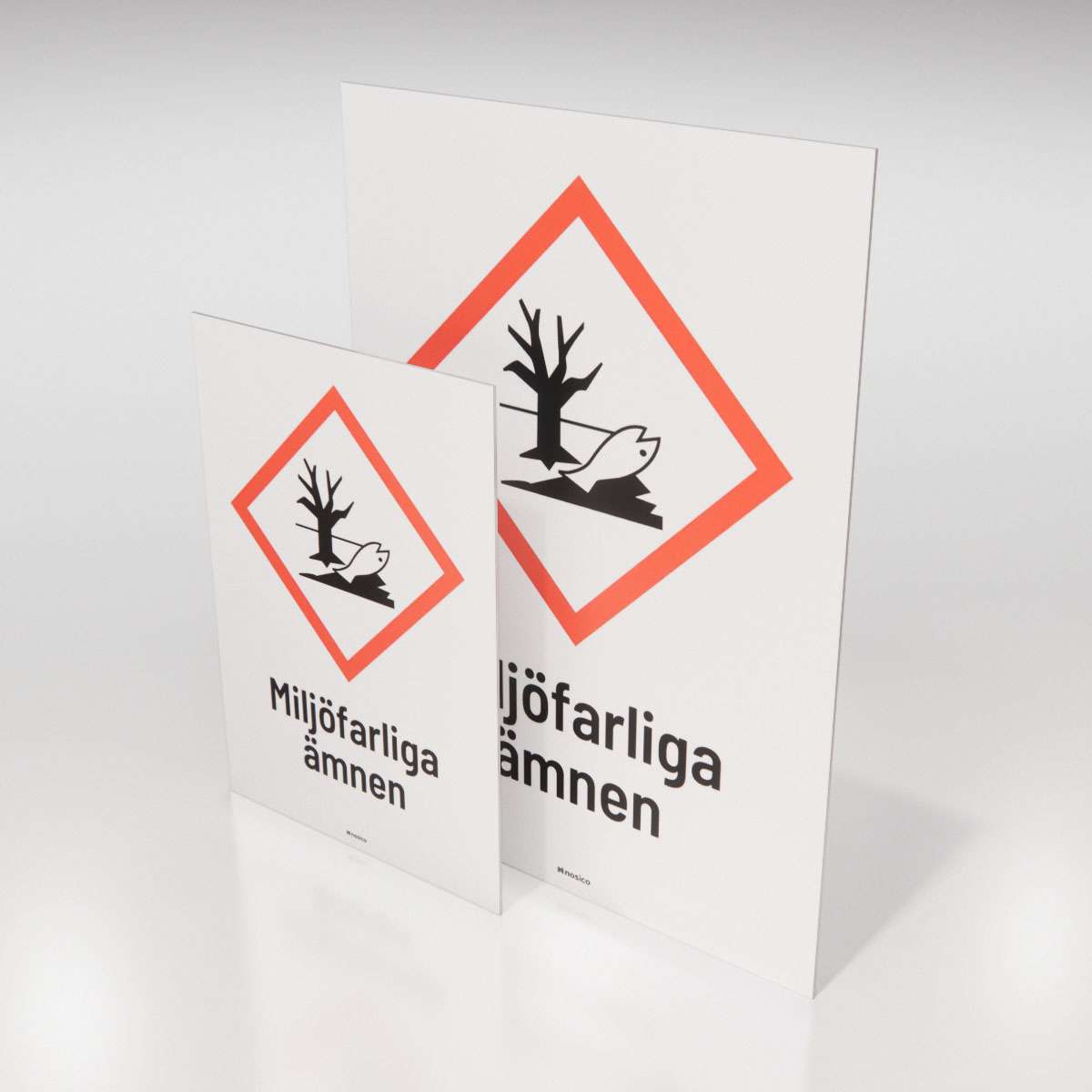 Varningsskylt - Miljöfarliga ämnen - Nosico