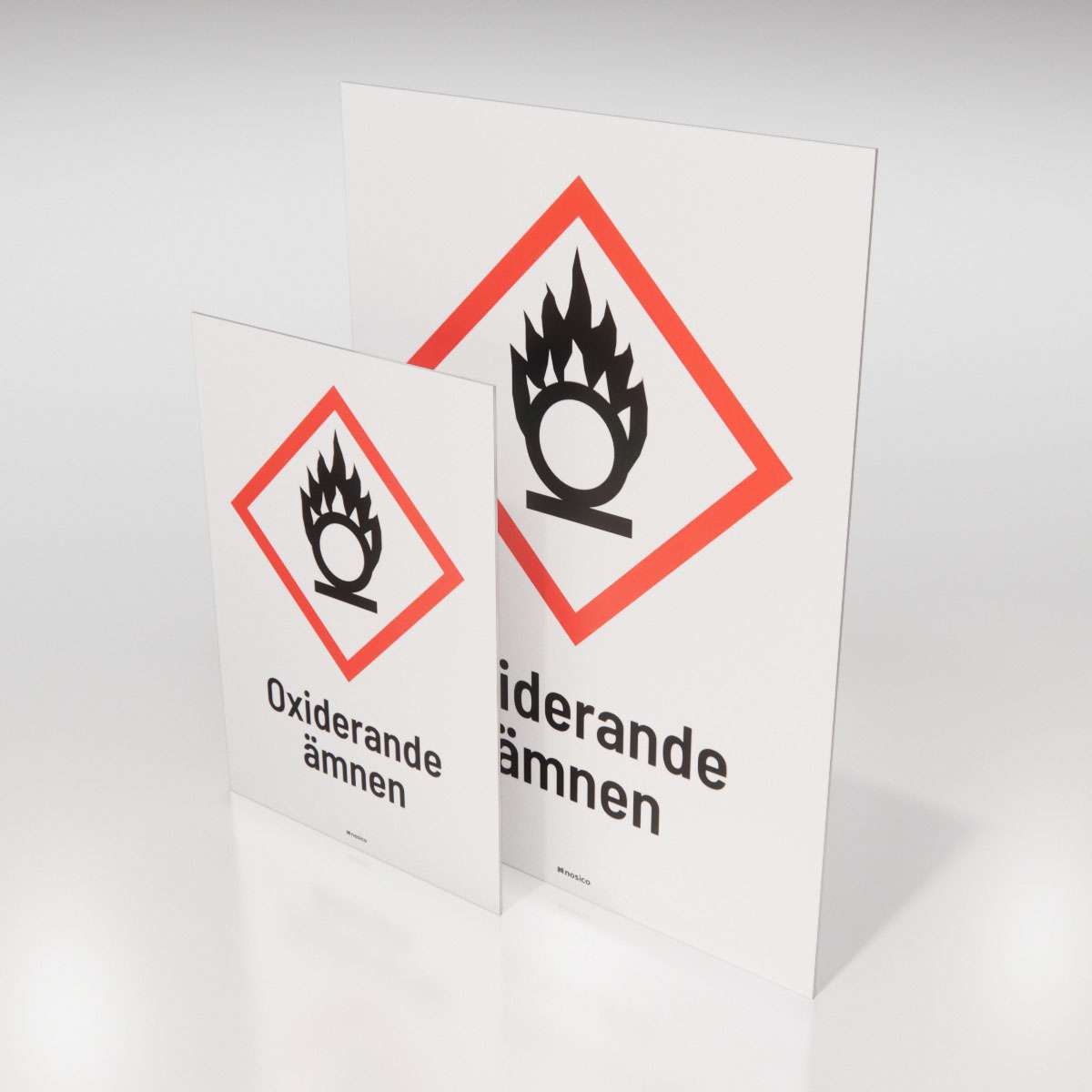 Varningsskylt - Oxiderande ämnen - Nosico