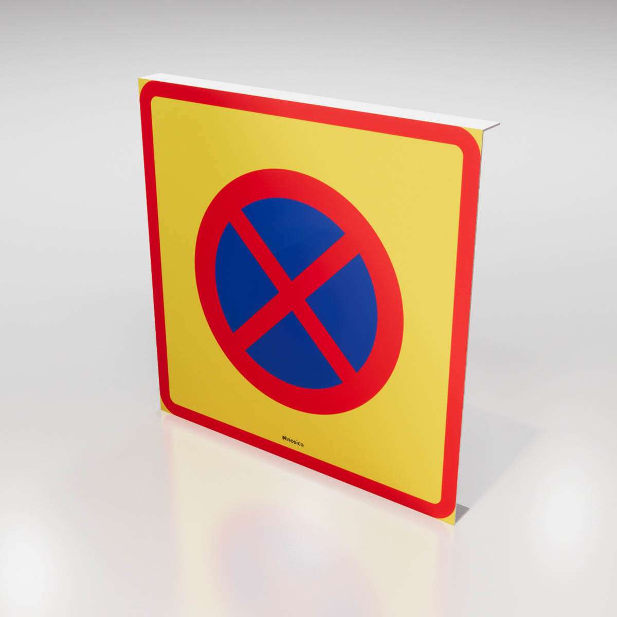 Parkeringsskylt - Förbud mot att stanna och parkera - Nosico