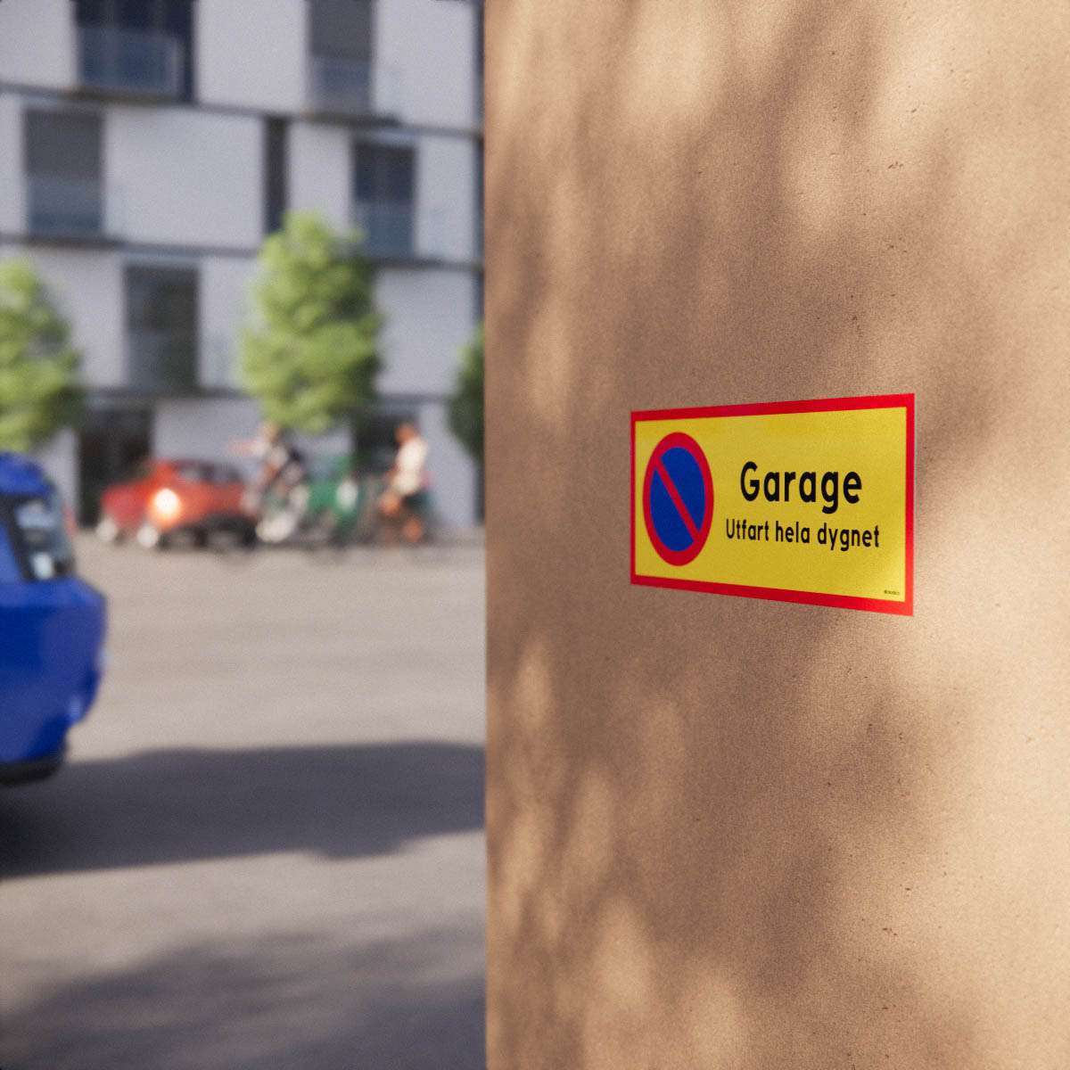 Parkeringsskylt - Garage utfart hela dygnet - Nosico