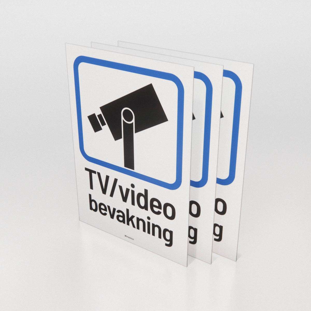 Dekal - TV/Videobevakning 3-pack - Nosico