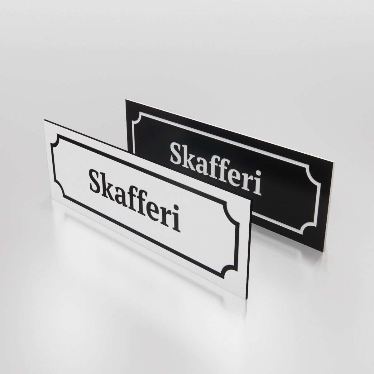 Märkskylt - Skafferi - Nosico